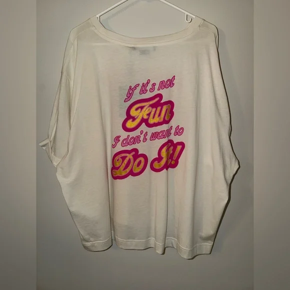 GSTQ God Save The Queen boxy top “if it’s not Fun, I don’t want to do it” 2X NWT - Picture 8 of 13